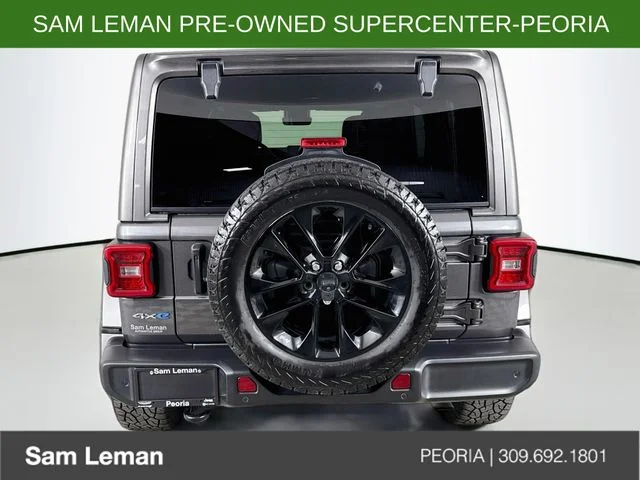 Used 2021 Gray Jeep Unlimited Sahara 4xe image 6