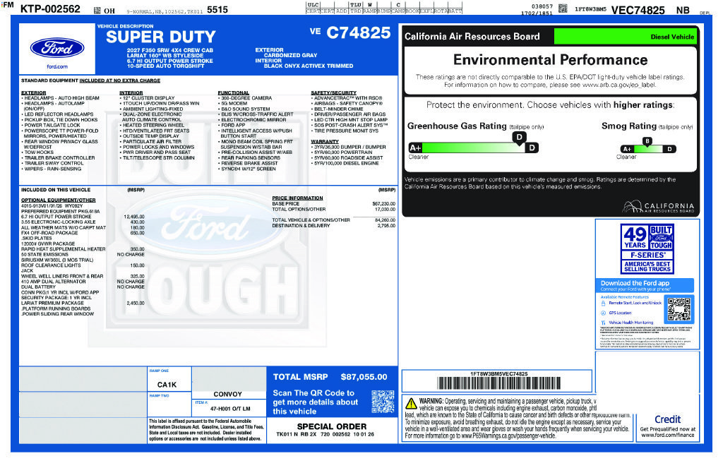 New 2027 Carbonized Gray Metallic Ford F-350® Lariat® image 23