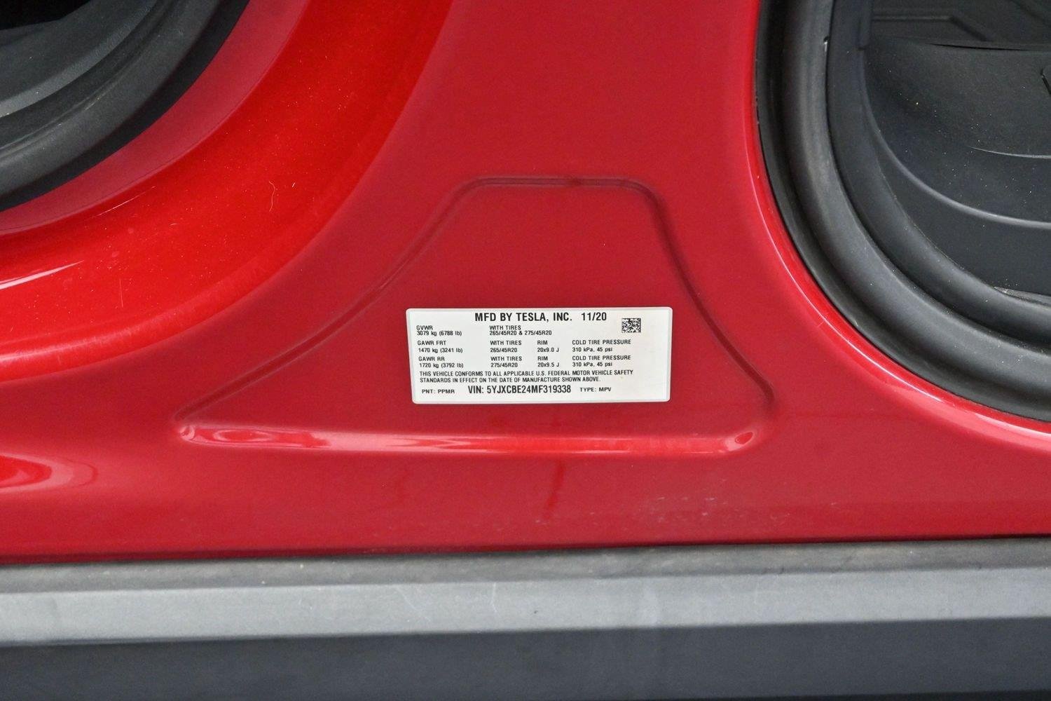 Used 2021 Red Multi-Coat Tesla Long Range Plus image 39