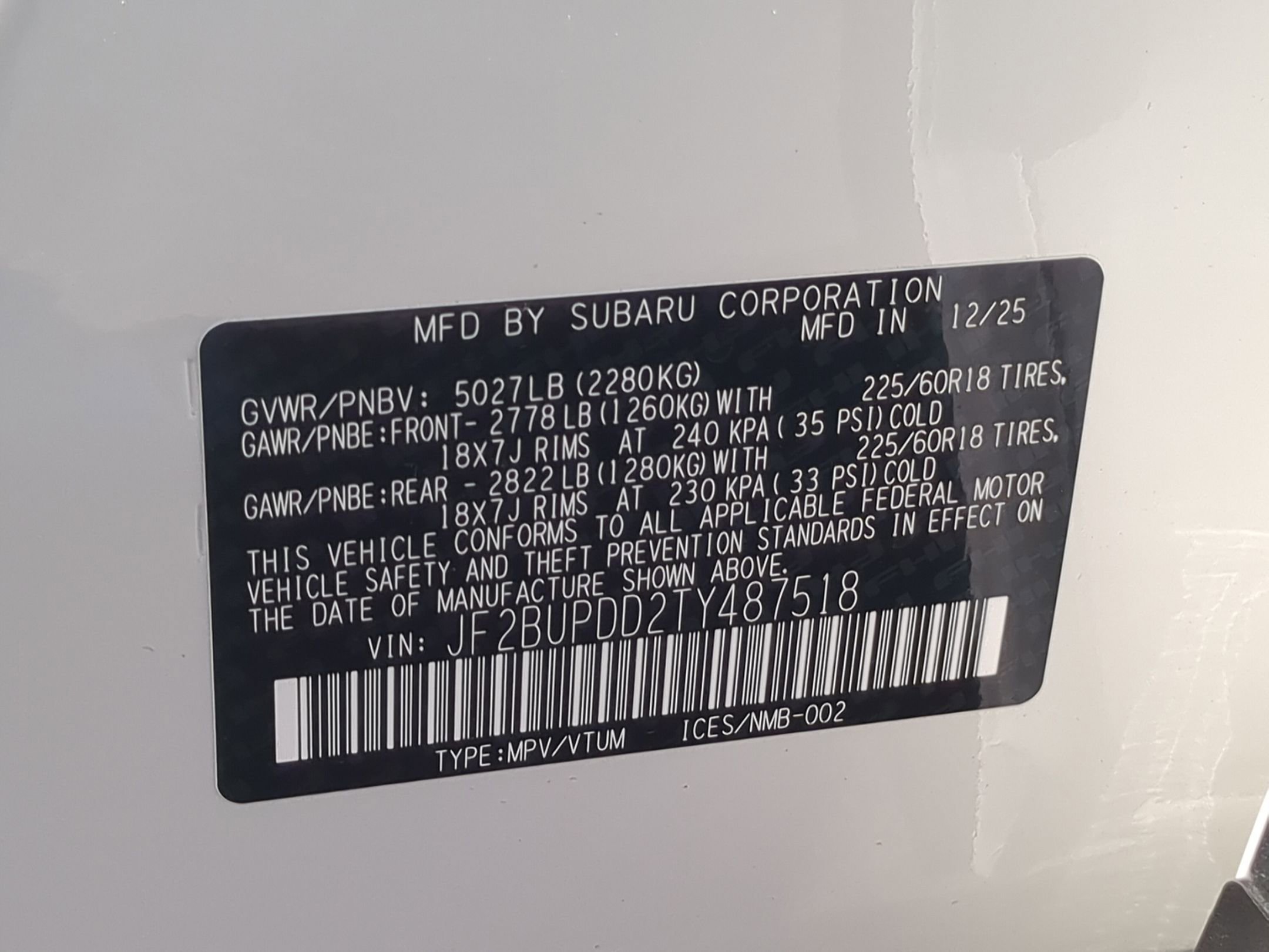 New 2026 CRYSTAL WHITE PEARL Subaru Limited image 16
