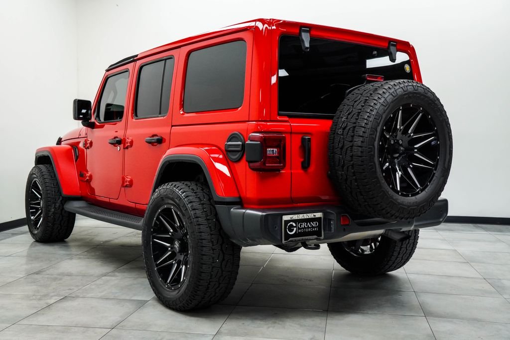 Used 2021 Red Jeep Unlimited Sahara Altitude image 12