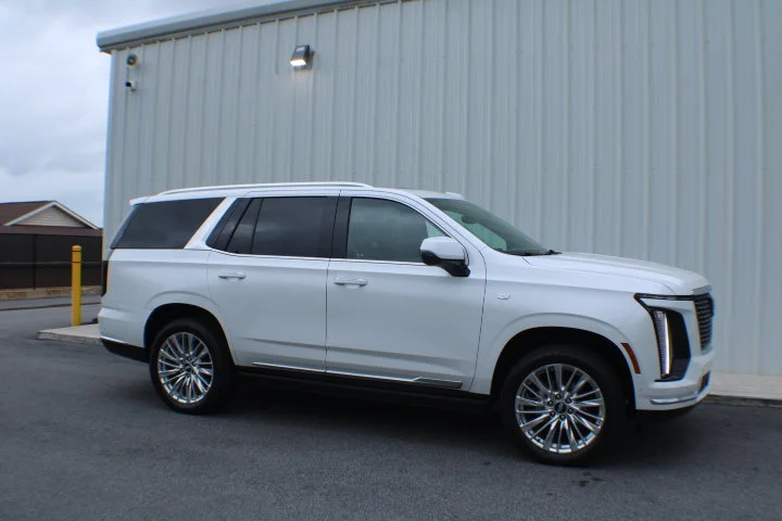 Used 2025 Crystal White Tricoat Cadillac Premium Luxury image 1