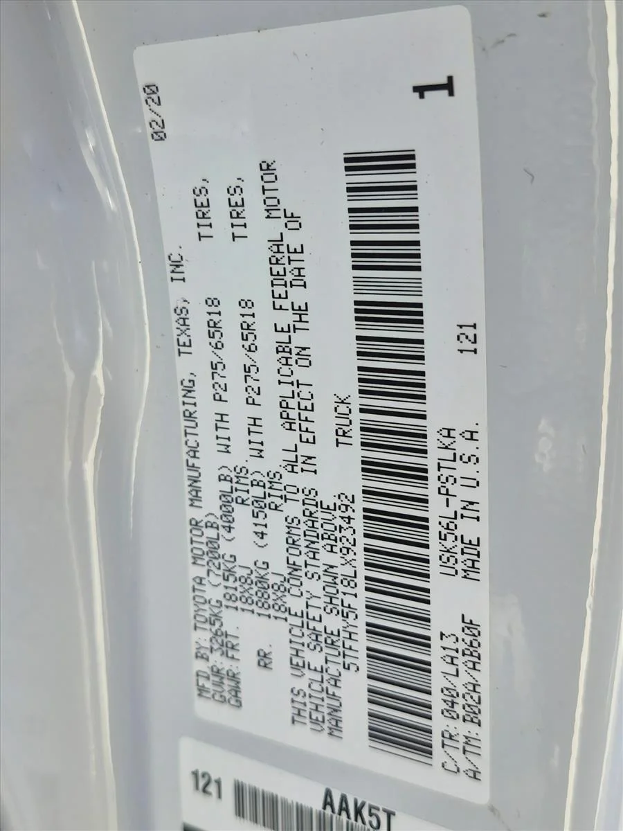 Used 2020 Super White Toyota Limited image 24