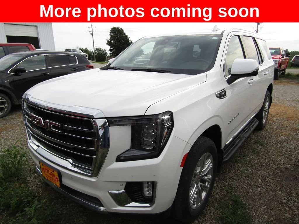 Used 2021 White Frost Tri-Coat GMC SLT image 1