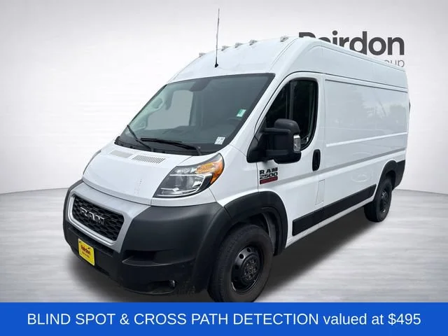Used 2021 Bright White Clearcoat Ram High Roof image 3