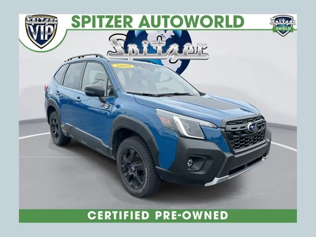 Used 2022 Geyser Blue Subaru Wilderness image 1