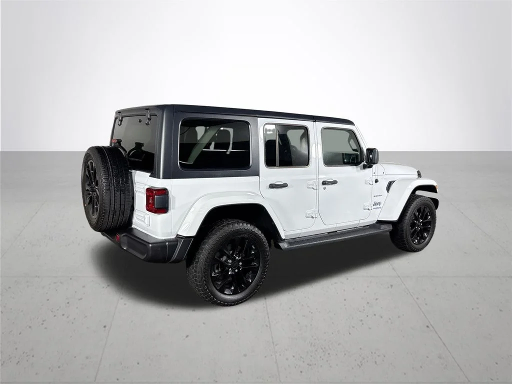 Used 2021 White Jeep Unlimited Sahara 4xe image 6