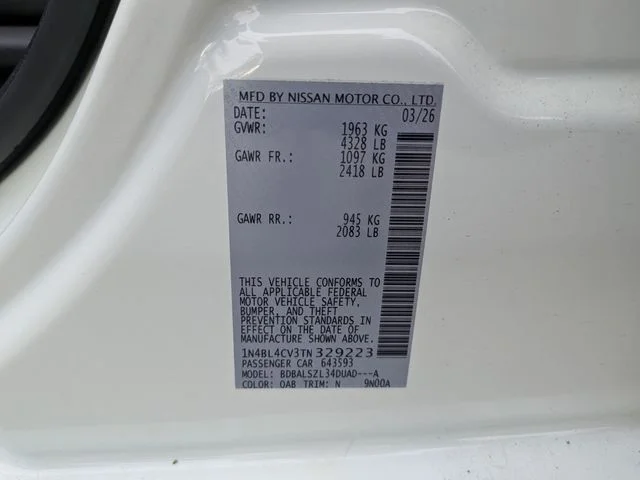 New 2026 Pearl White TriCoat / Super Black Two-tone Nissan SR Midnight Edition® image 34