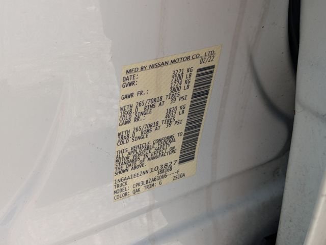 Used 2022 White Nissan SV image 19