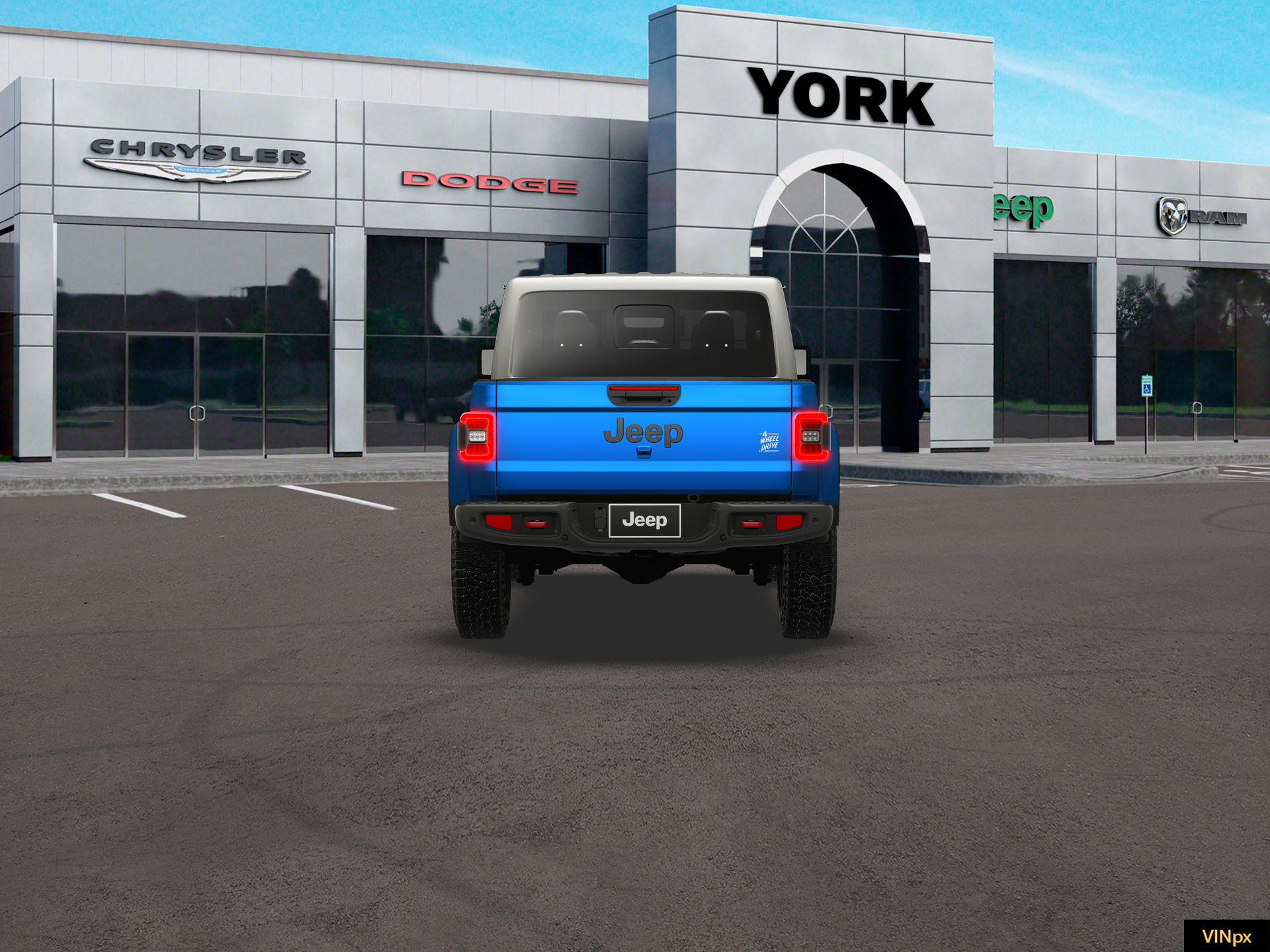 New 2026 Hydro Blue Pearl-Coat Exterior Paint Jeep Rubicon image 18