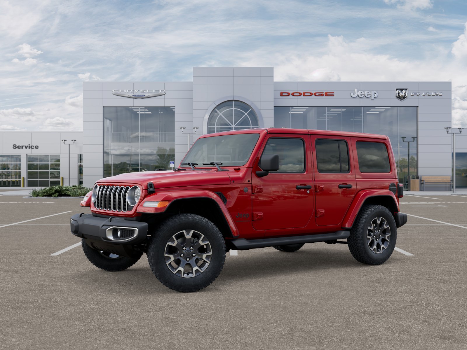 New 2025 Firecracker Red Clear-Coat Exterior Paint Jeep Sahara image 35