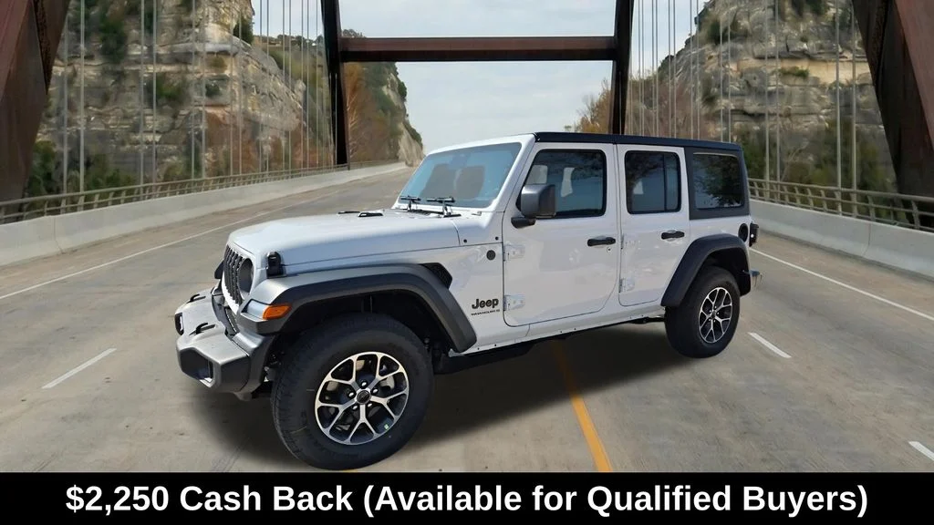 New 2026 Bright White Clear-Coat Exterior Paint Jeep Sport S image 4