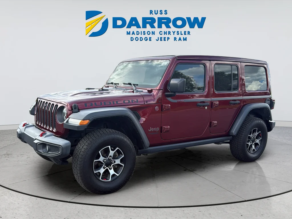 Used 2021 Red Jeep Unlimited Rubicon image 1