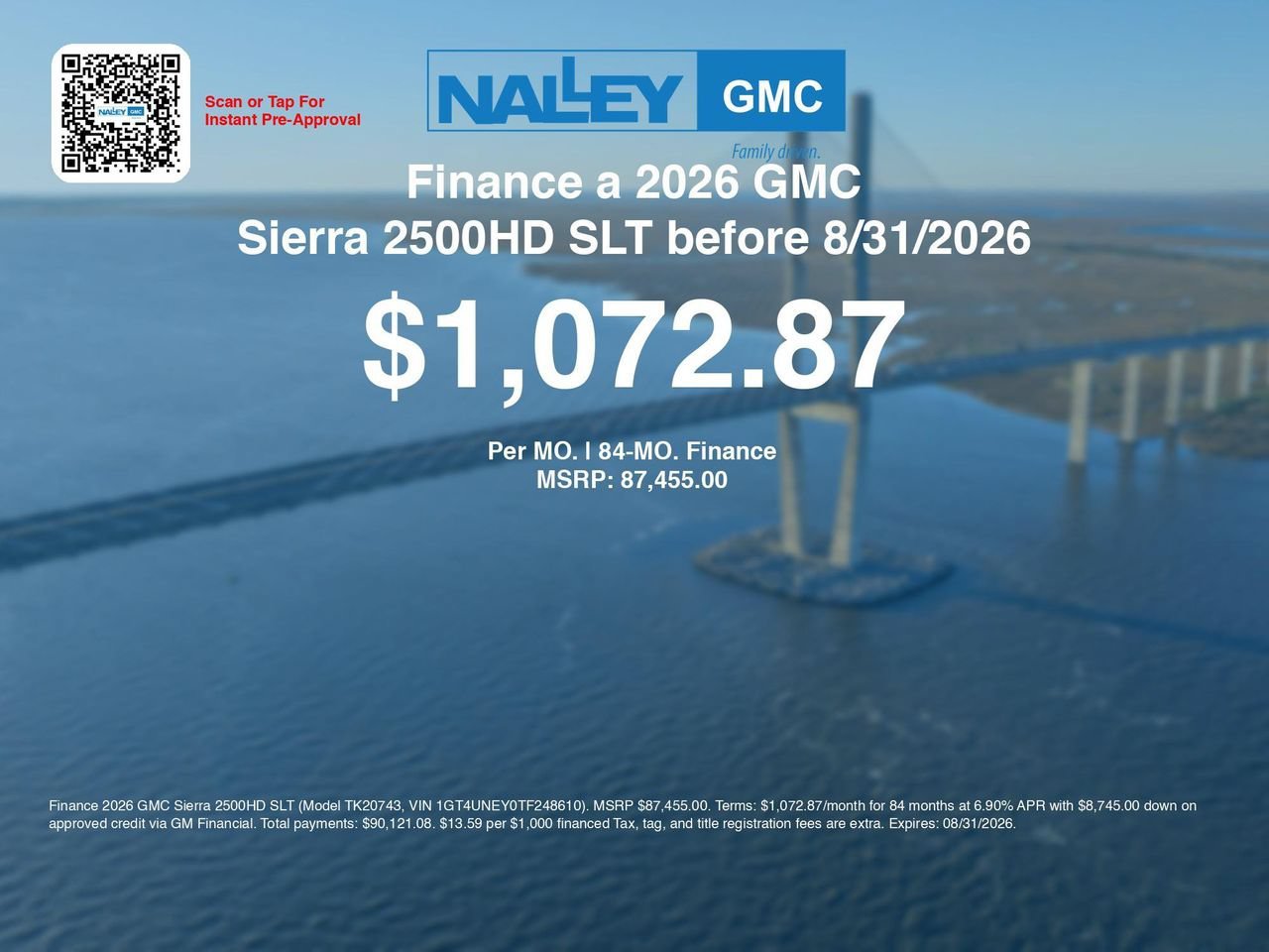 New 2026 Sterling Metallic GMC SLT image 7