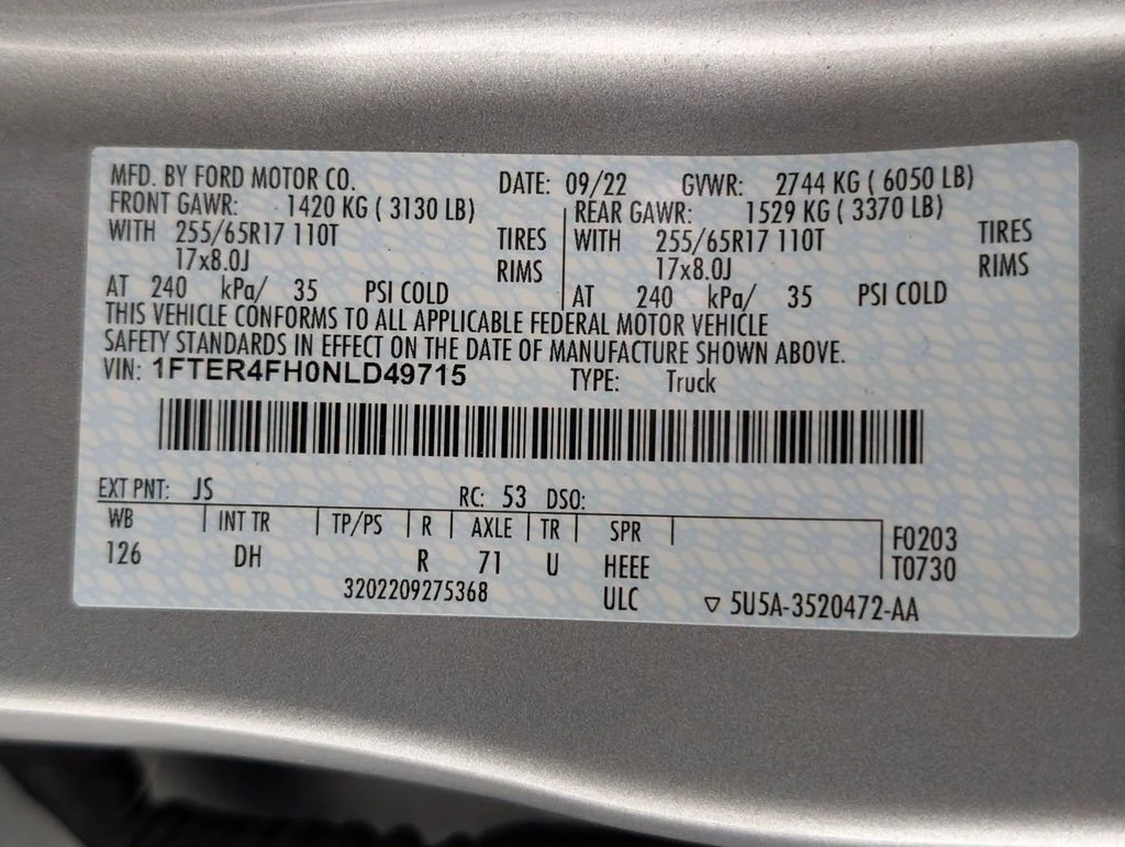 Certified Used 2022 Silver Metallic Ford Lariat image 23