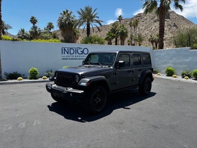 Used 2021 Granite Crystal Metallic Clearcoat Jeep Unlimited Willys image 1