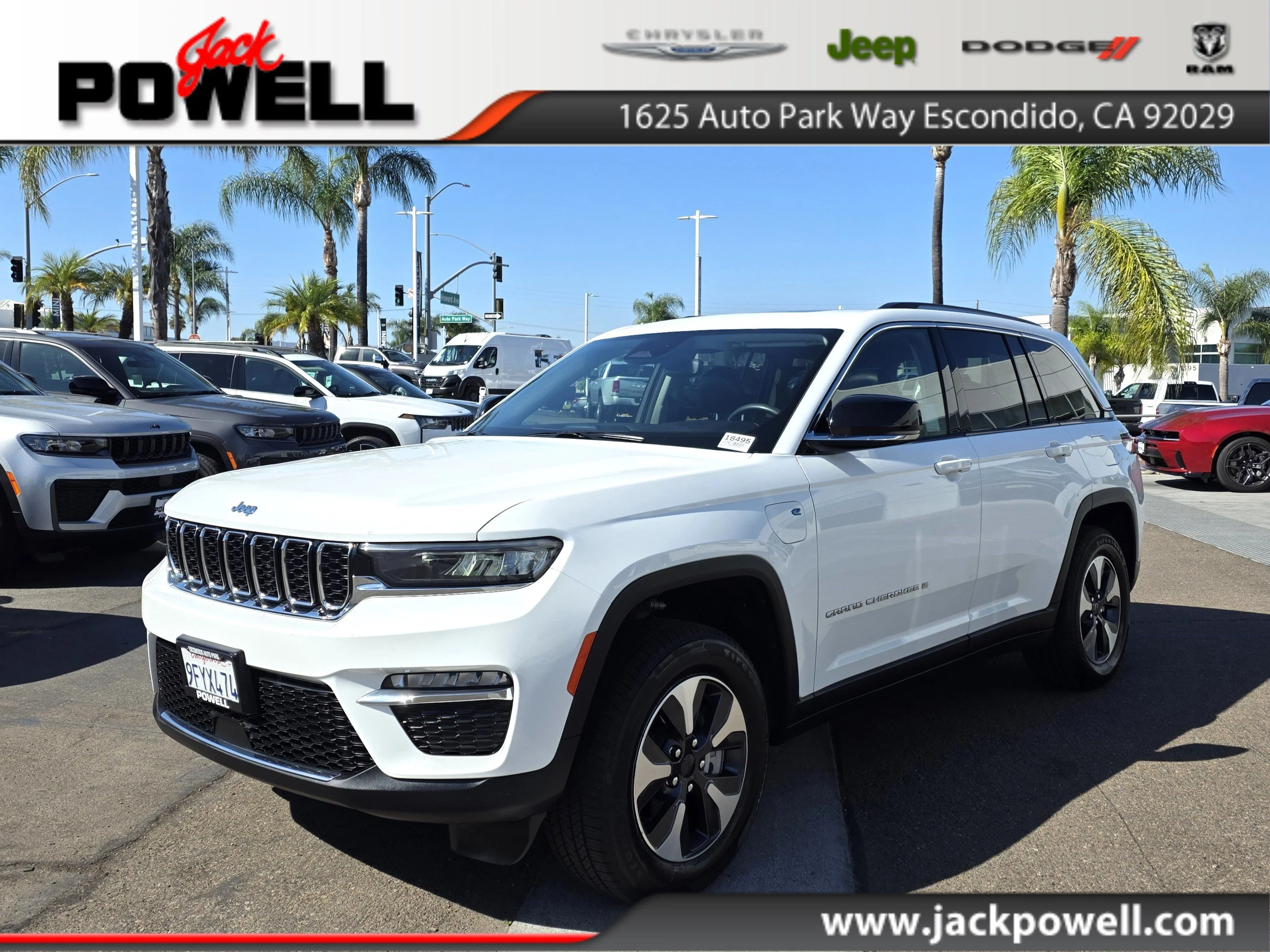 Used 2023 Bright White Clearcoat Jeep 4xe image 1