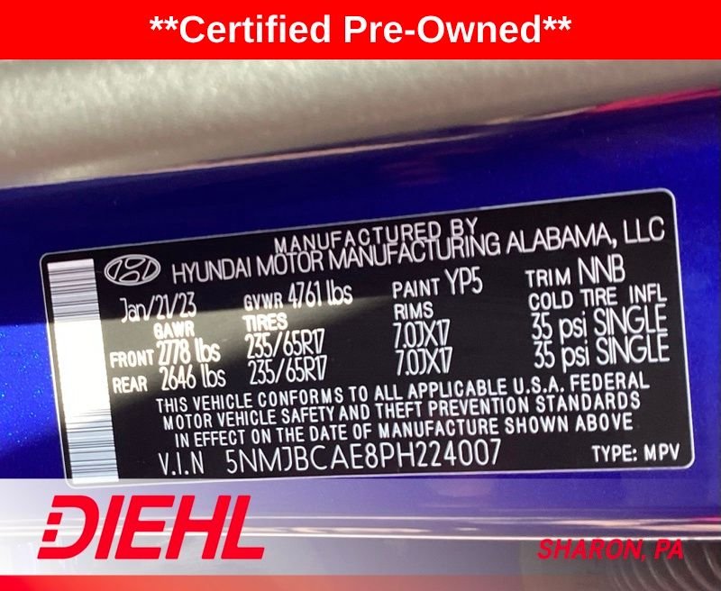 Certified Used 2023 Blue Hyundai SEL image 22