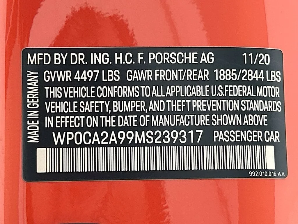 Used 2021 Lava Orange Porsche Carrera image 39