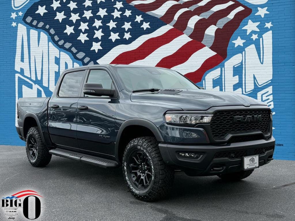 New 2026 Forged Blue Metallic Exterior Paint RAM Rebel Crew Cab 4x4 5