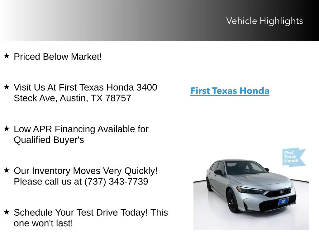 Certified Used 2026 Solar Silver Metallic Honda Sport image 10