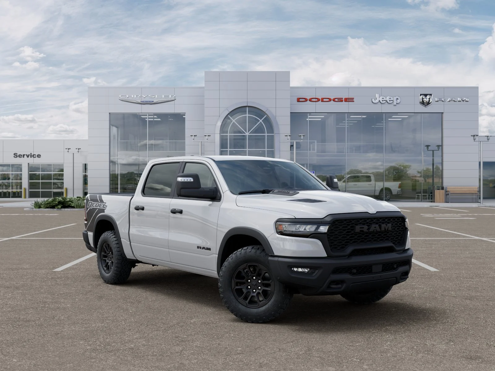 New 2026 Bright White Clear-Coat Exterior Paint RAM Rebel image 32