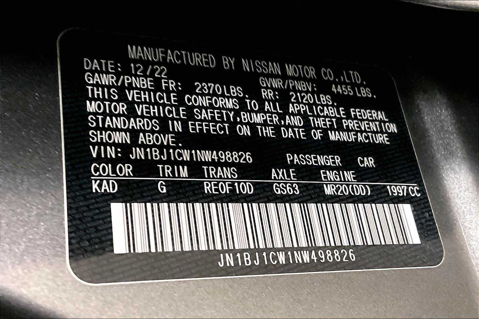 Used 2022 Gun Metallic Nissan SL image 36