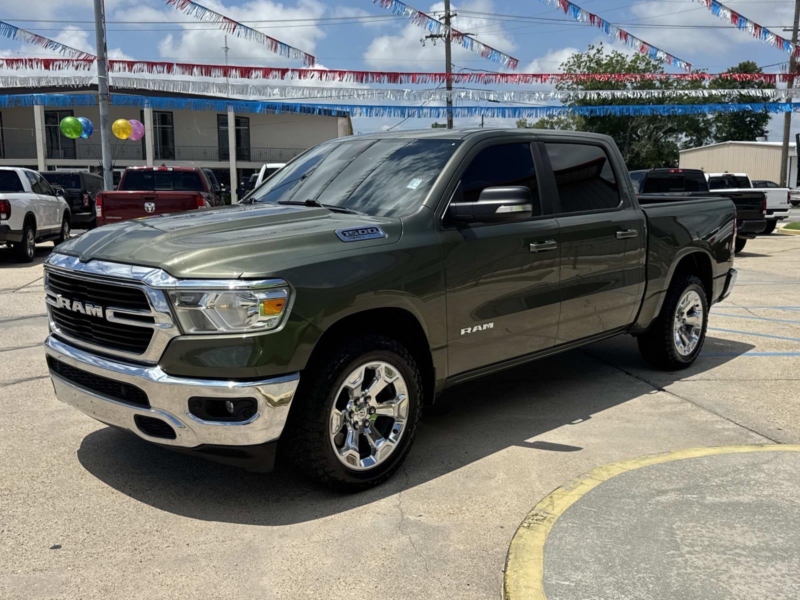 Used 2021 Olive Green Pearlcoat Ram Big Horn image 3