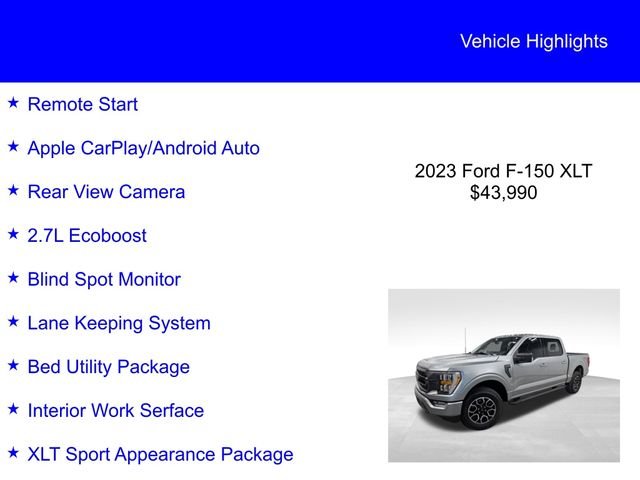 Used 2023 Silver Metallic Ford XLT image 3