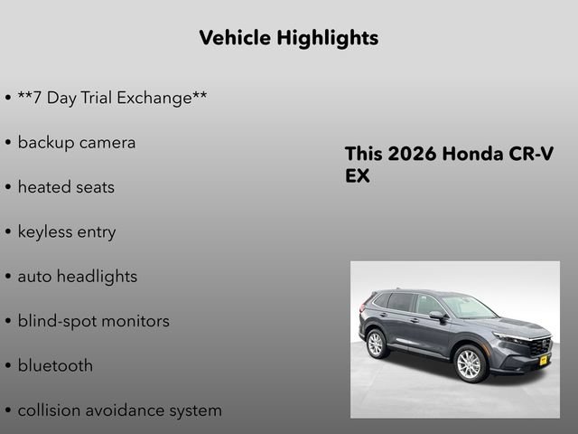 New 2026 Meteorite Gray Metallic Honda EX image 5