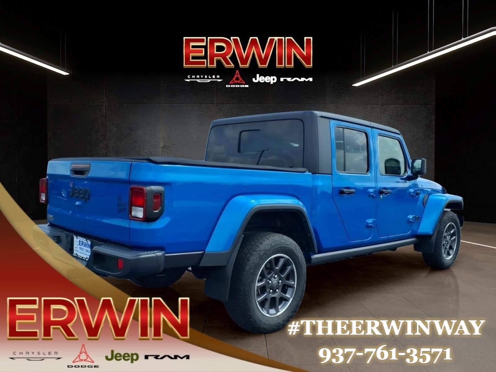 Used 2022 Hydro Blue Pearl Coat Jeep Willys image 7
