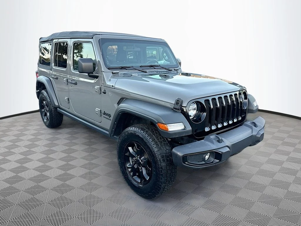 Used 2021 Gray Jeep Unlimited Willys image 4
