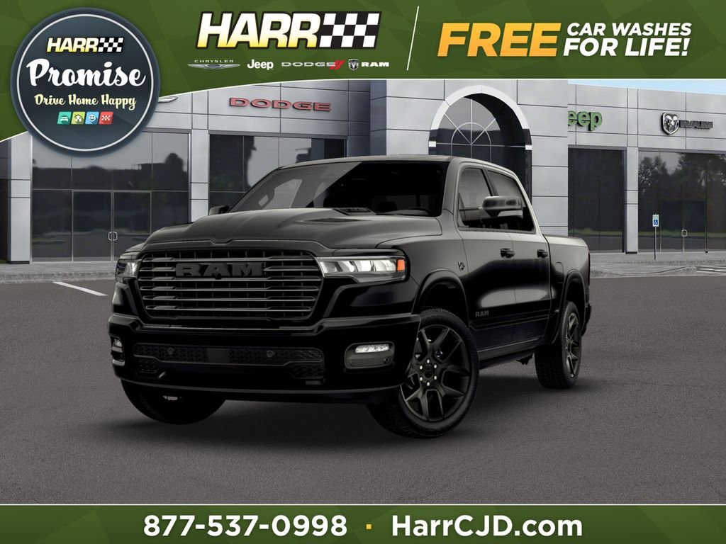New 2026 Diamond Black Crystal Pearl-Coat Exterior Paint RAM Laramie image 1