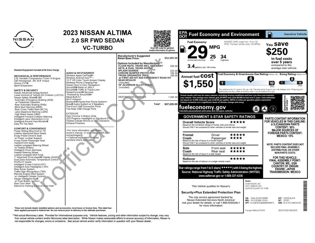 Used 2023 Black Nissan 2.0 SR image 6