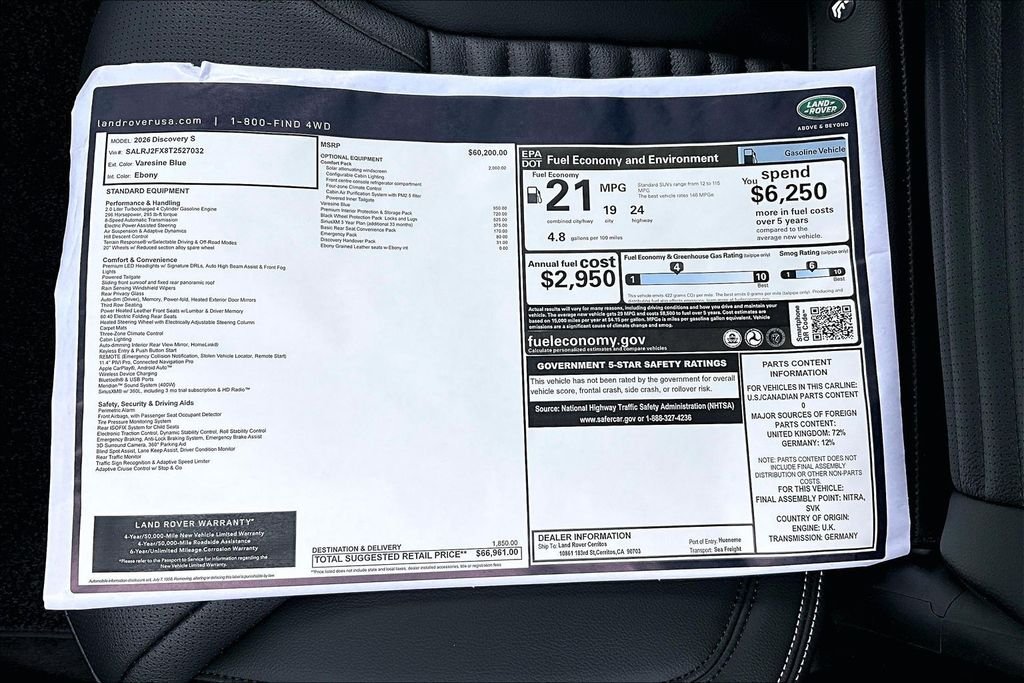 New 2026 VARESINE BLUE Land Rover S image 15