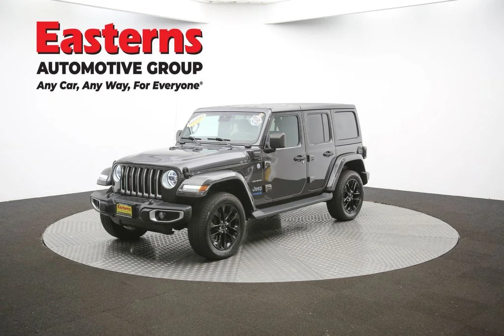 Used 2021 Gray Jeep Unlimited Sahara 4xe image 56