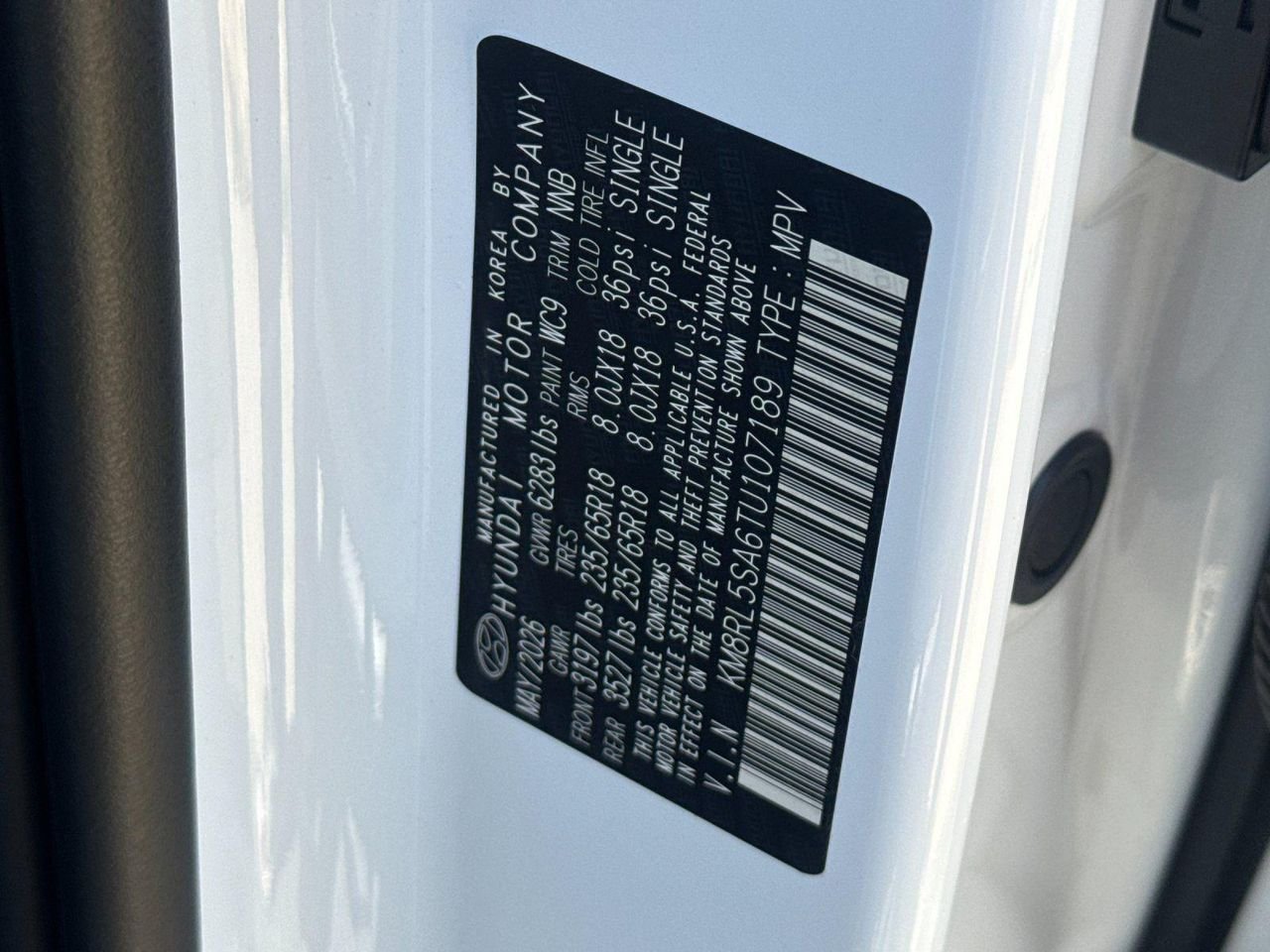 New 2026 White Hyundai Blue SEL 8P image 26