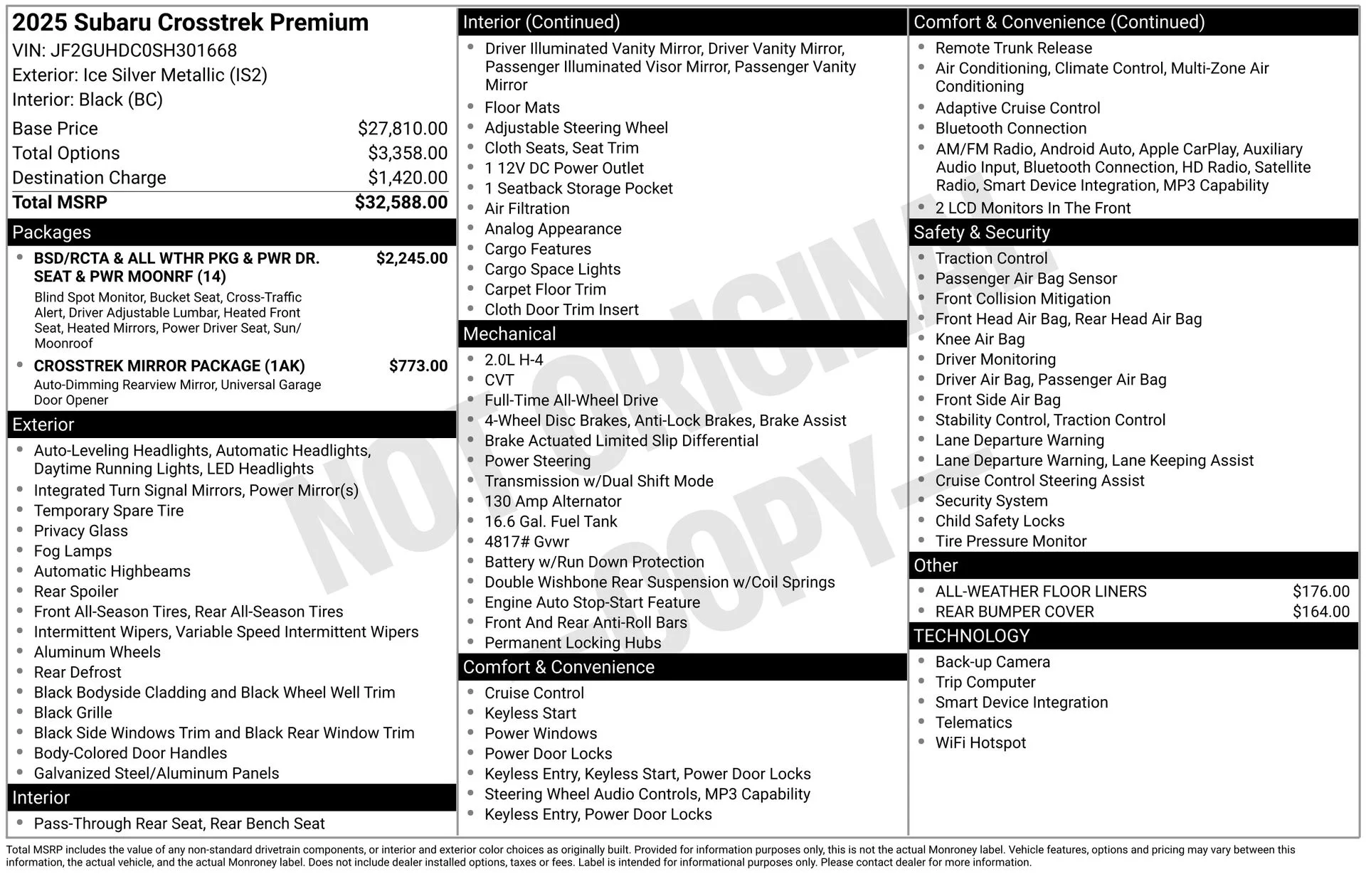 Used 2025 Silver Subaru Premium image 3