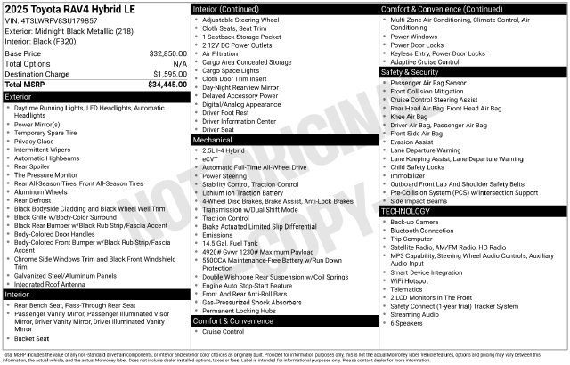 Certified Used 2025 Black Toyota LE image 35