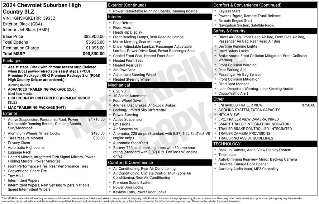 Used 2024 Black Chevrolet High Country image 10