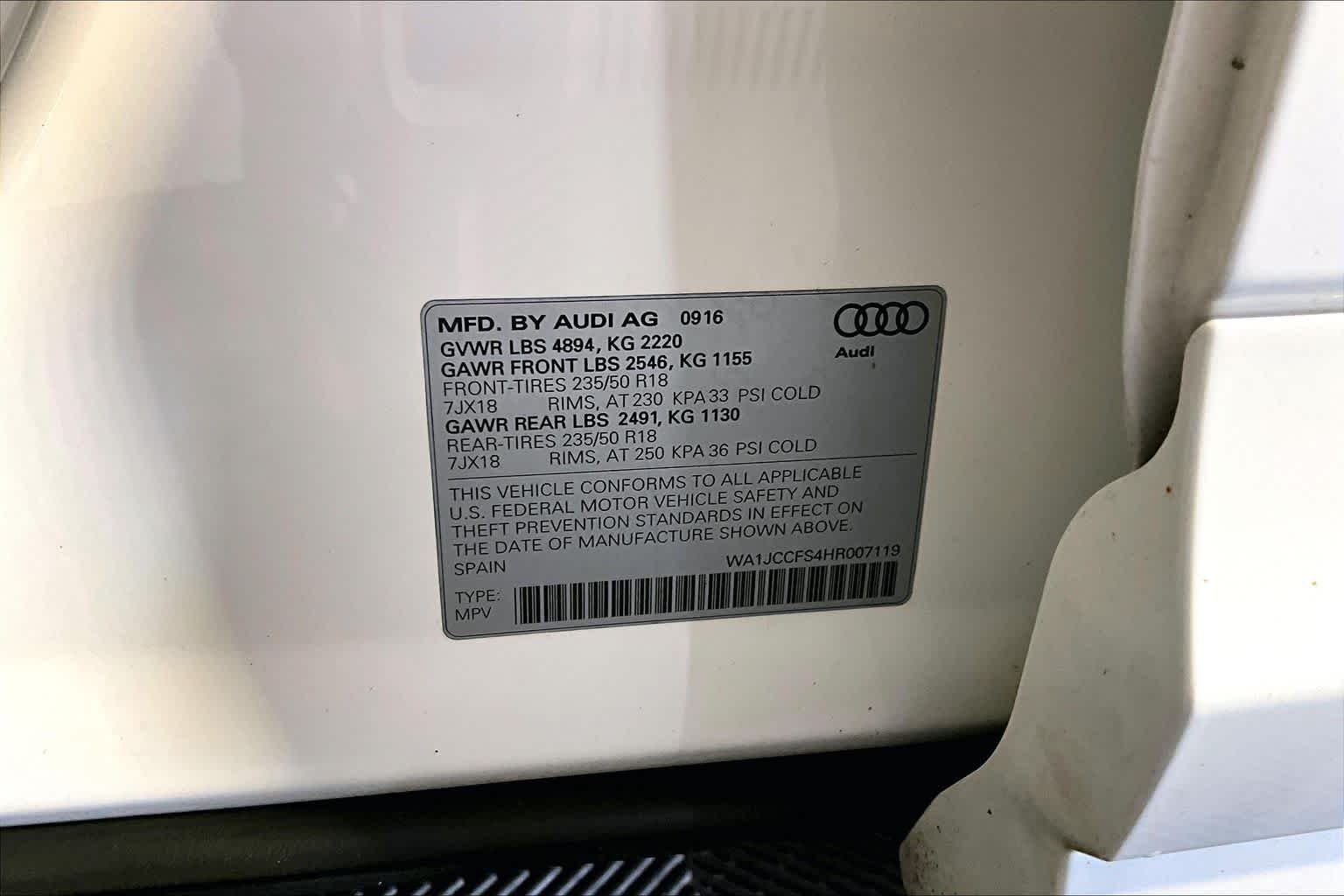 Used 2017 Brilliant Black Audi Premium Plus image 34
