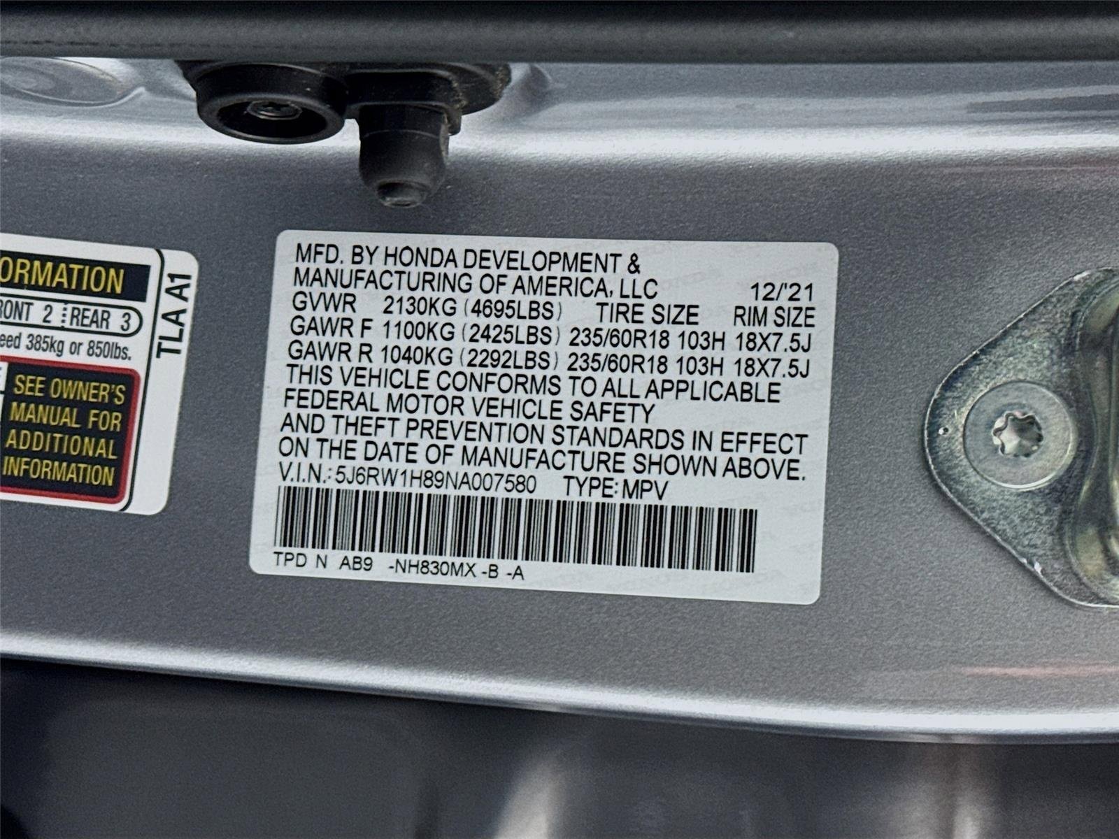 Used 2022 Lunar Silver Metallic Honda EX-L image 32