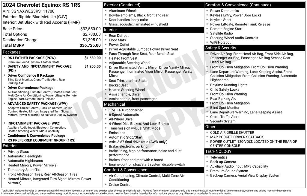 Used 2024 Blue Chevrolet RS image 36