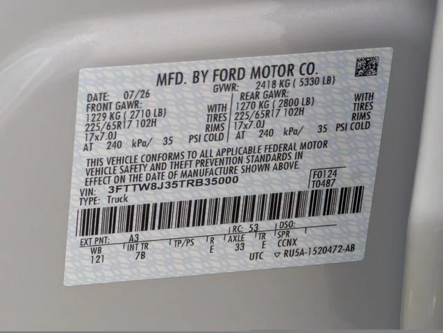 New 2026 Space White Metallic Ford XLT image 51