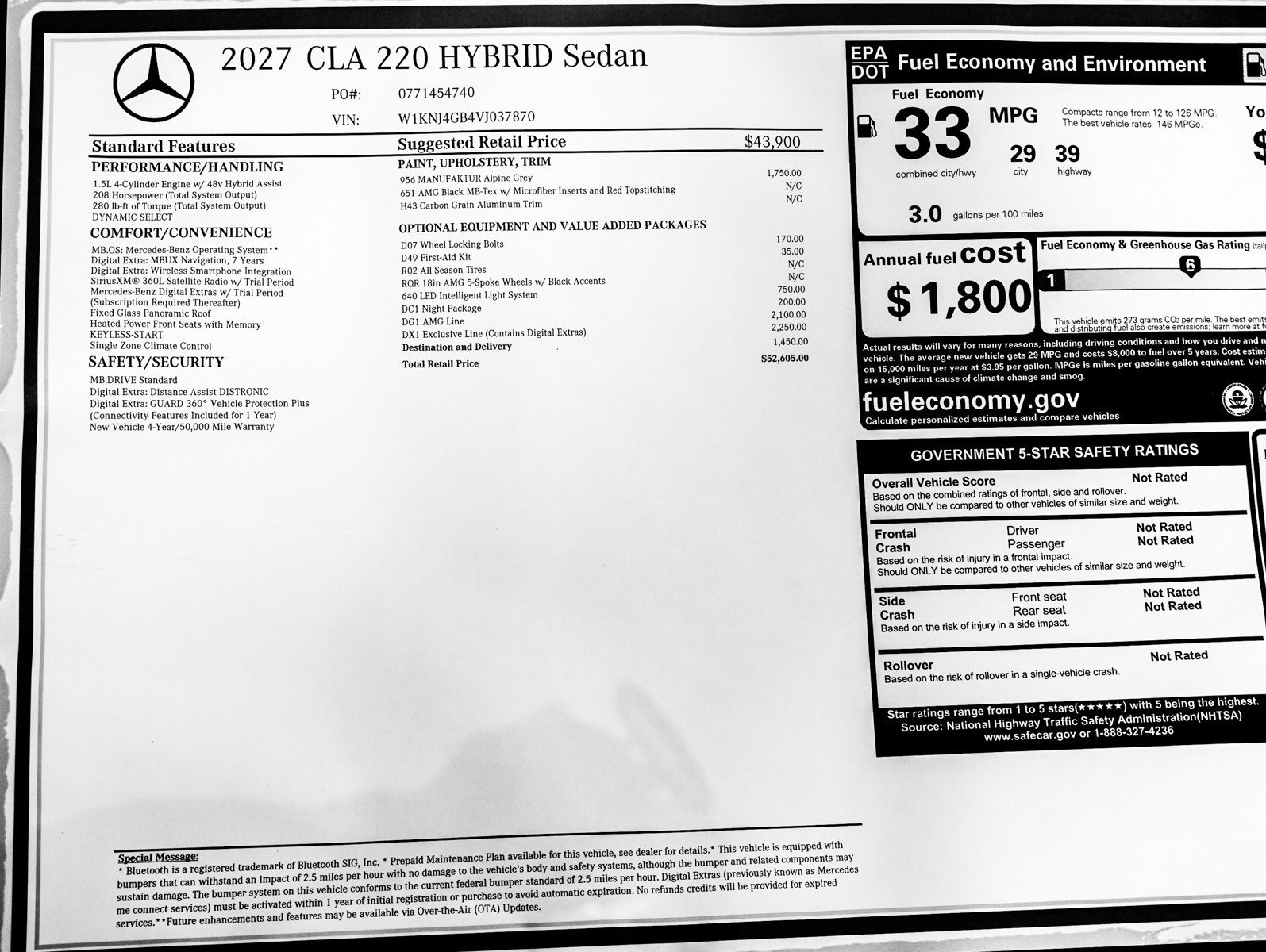 New 2027 MANUFAKTUR Alpine Grey Mercedes-Benz CLA 220 image 26
