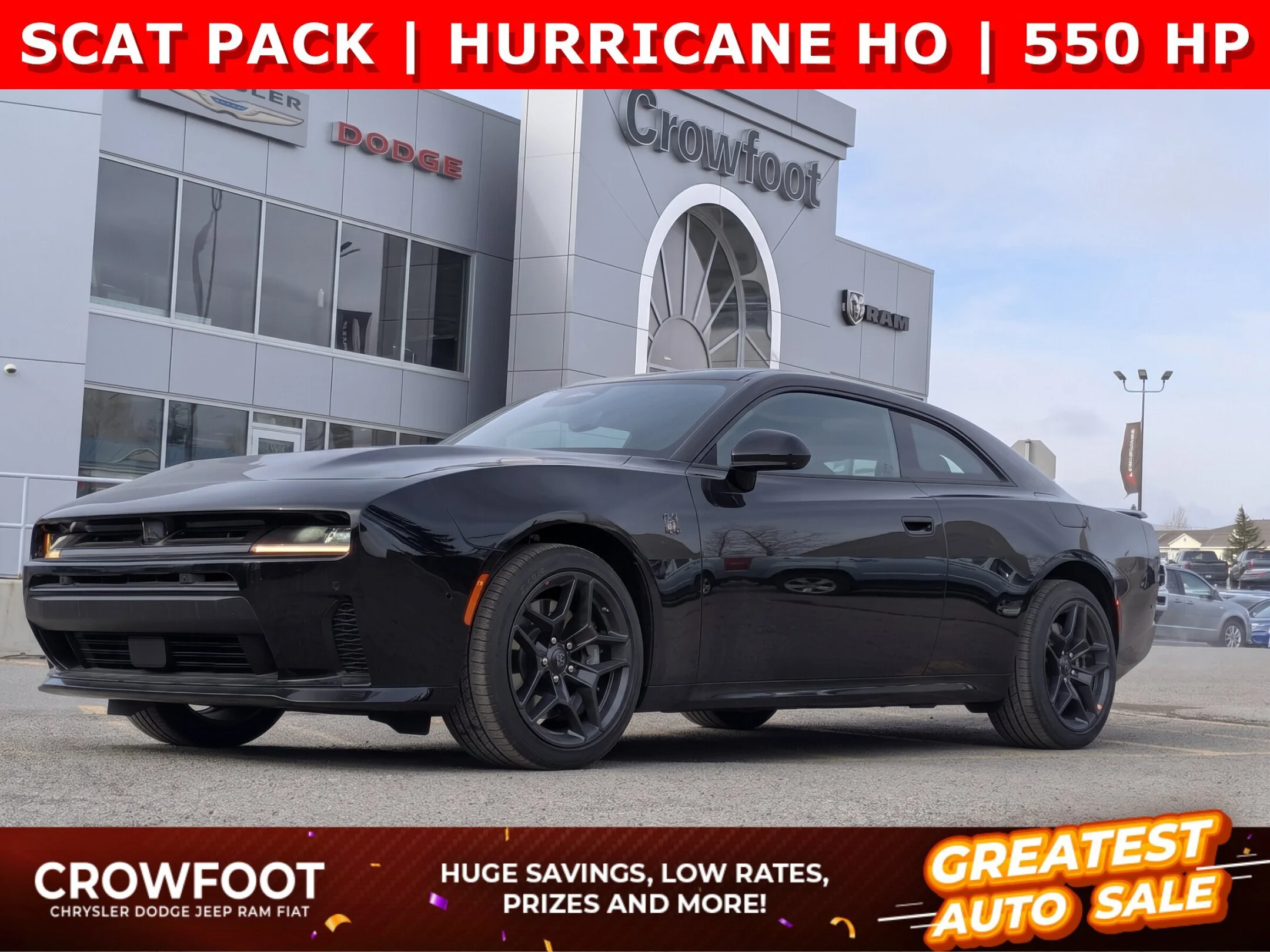 New 2026 Black Dodge Scat Pack - - Blacktop Pkg - 20 Black Wheels - Adaptive Cruise - Heated Steering Wheel & More! image 1