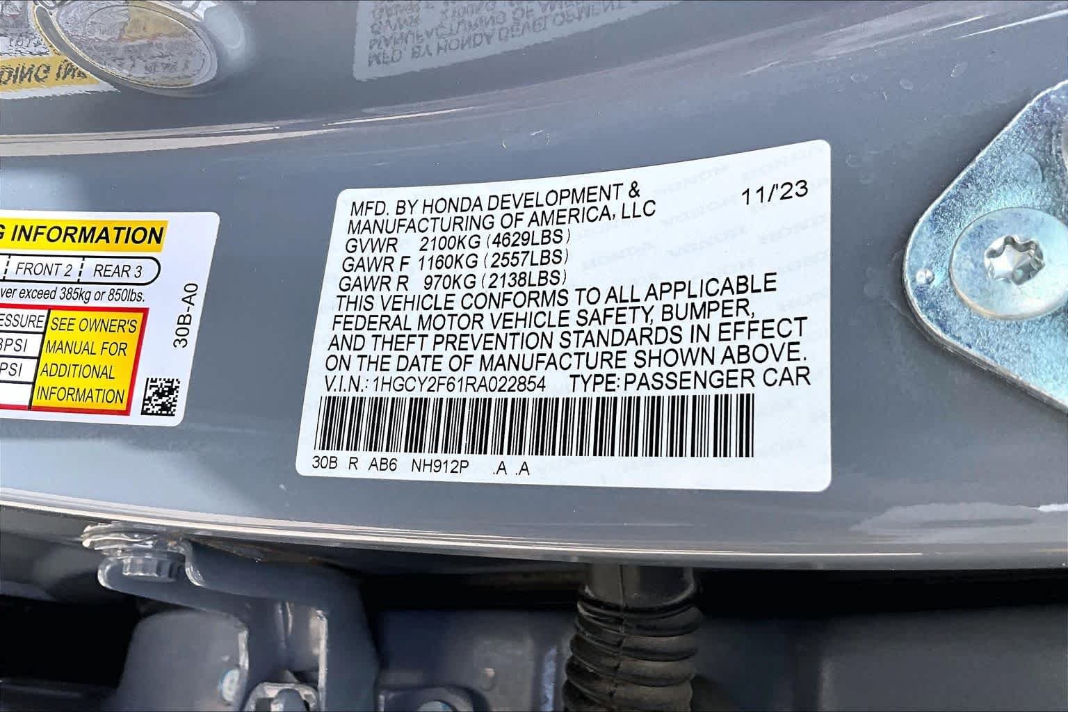 Used 2024 Urban Gray Pearl Honda EX-L image 35