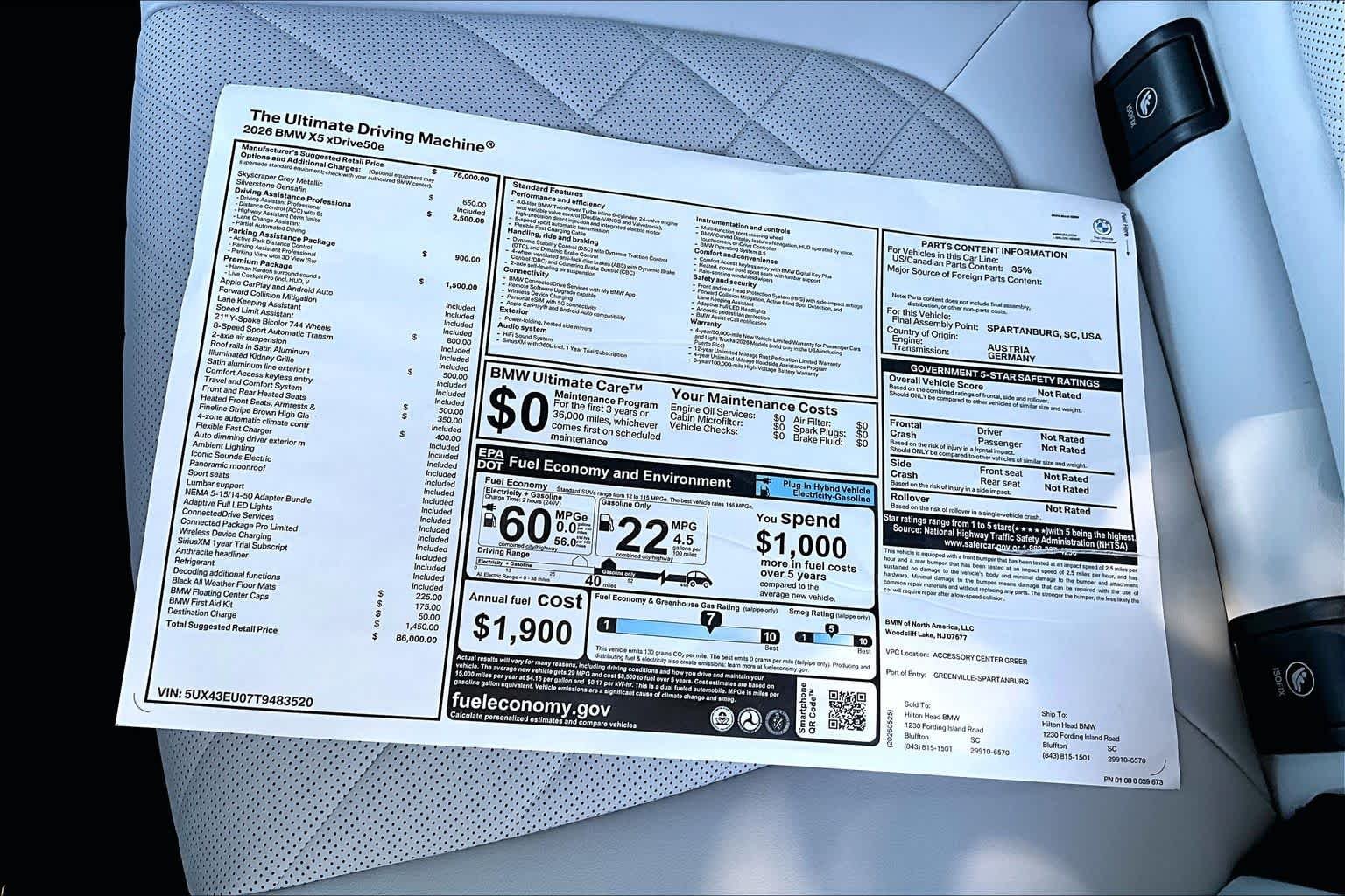 New 2026 Skyscraper Grey Metallic BMW xDrive50e image 18