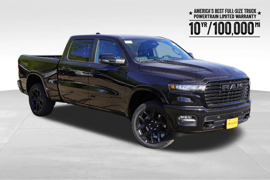 New 2026 Diamond Black Crystal Pearl-Coat Exterior Paint RAM Laramie image 1