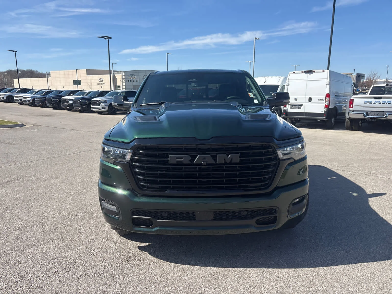 New 2026 Serrano-Green Metallic Exterior Paint RAM Laramie image 3